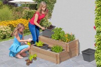 COMBO 2x3 Pflanztreppe, Lärche, 110x80x45cm, VE: 8, Art.-Nr.: 61057