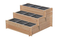 COMBO 3x3 Pflanztreppe, Lärche, 110x114x63cm, VE: 8, Art.-Nr.: 61058