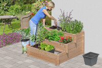 COMBO 3x3 Pflanztreppe, Lärche, 110x114x63cm, VE: 8, Art.-Nr.: 61058