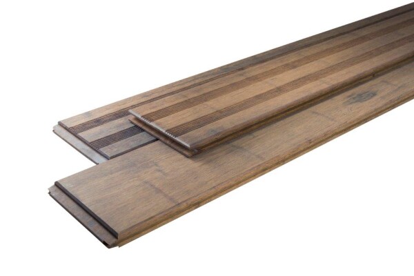 20 x 140 x 1870 mm aMbooo Terrassendiele Bambus PRIMAVERDE, Farbe: White Oak-vorgeölt, Profil: glatt und französisch, mit längsseitiger Kopfspundung (Abr. nach Lfm.)