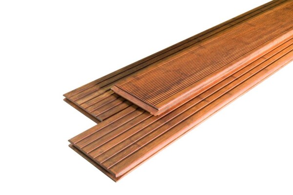 20 x 140 x 1870 mm aMbooo Terrassendiele Bambus PRIMUS, Farbe: Coffee-vorgeölt, Profil: grob genutet und fein genutet, mit längsseitiger Kopfspundung (Abr. nach Lfm.)