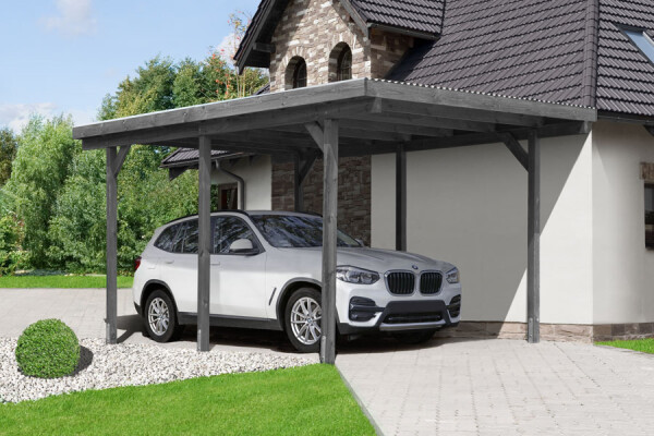 Einzelcarport, grau , 303x505cm, VE: 1, Art.-Nr.: 68002