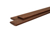 20 x 140 x 1870 mm aMbooo Terrassendiele Bambus INFINITY, Farbe: Bernstein-vorgeölt, Profil: Sichtseite handbehauen - Rückseite fei genutet, mit längsseitiger Kopfspundung (Abr. nach Lfm.)