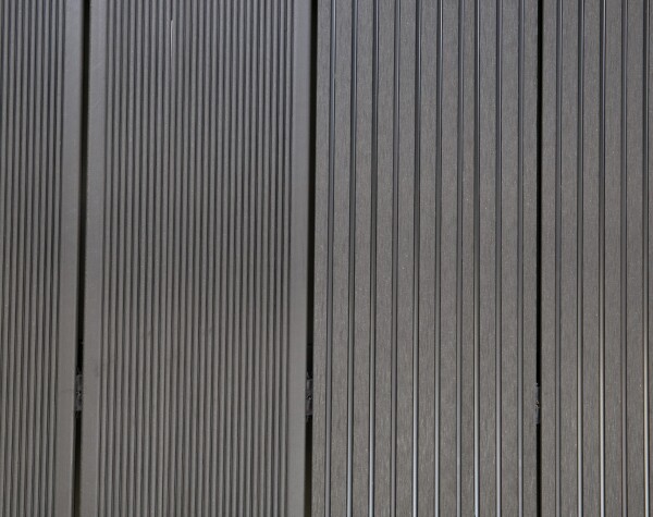 24 x 203 x 2950 mm VIVADECK® Terrassendielen WPC Magnum, Ovalhohlkammer-Profil, Kombiprofil mit seitlicher Clip-Nut für VD012 & T3601, Schiefer (Abrechnung nach Lfm.)
