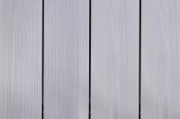 24 x 142 x 2950 mm VIVADECK® Terrassendielen BPC CoEx, Ovalhohlkammer-Profil, Oberfläche: feingerillt & glattgebürstet Clip-Nut, Kieselgrau (Abrechnung nach Lfm.)