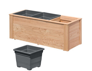 NARO 3er Pflanzkasten, Lärche, 101x38x39cm, VE: 6, Art.-Nr.: 60903