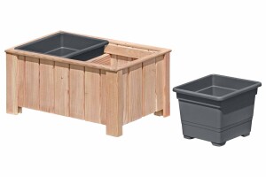 CLEO 2er Pflanzkasten, Lärche, 69x38x30cm, VE: 6, Art.-Nr.: 60922