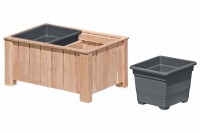 CLEO 2er Pflanzkasten, Lärche, 69x38x30cm, VE: 6, Art.-Nr.: 60922