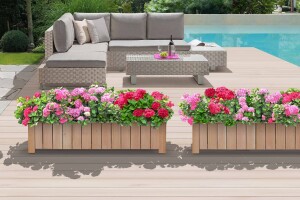 CLEO 4er Pflanzkasten, Lärche, 134x38x30cm, VE: 6, Art.-Nr.: 60924