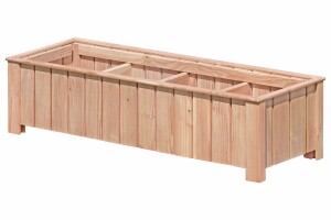 CLEO 4er Pflanzkasten, Lärche, 134x38x30cm, VE: 6, Art.-Nr.: 60924