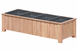 CLEO 4er Pflanzkasten, Lärche, 134x38x30cm, VE: 6, Art.-Nr.: 60924