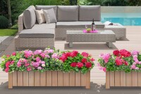 CLEO 4er Pflanzkasten, Lärche, 134x38x30cm, VE: 6, Art.-Nr.: 60924