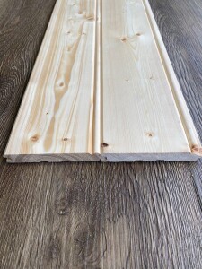 12,5 x 96 mm nord. Fichte Stabprofil / Sachsenprofil (z.B. Lambris / Lamperie), u/s hobelfallend nachsortiert, Deckbreite: 88 mm, Mögl. Längen: 300-330-360-390-420-450-480-510 & 540 cm (Abnahme volle Bunde: 10 St.)