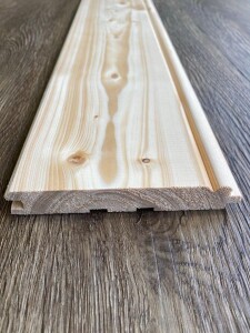 19 x 121 mm nord. Fichte Stabprofil / Sachsenprofil (z.B. Lambris / Lamperie), sf hobelfallend I-IV, Deckbreite: 113 mm, (Abnahme volle Bunde: 5 St.)