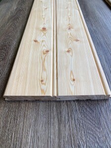 19 x 121 mm nord. Fichte Stabprofil / Sachsenprofil (z.B. Lambris / Lamperie), sf hobelfallend I-IV, Deckbreite: 113 mm, (Abnahme volle Bunde: 5 St.)