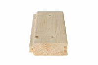 68 x 146 mm nord. Fichte Blockbohlenprofil, u/s hobelfallend nachsortiert