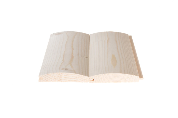 19 x 96 mm nord. Fi. Blockhausprofil, gehobelt, Bund: 5 St., Länge: 360 / 420 / 450 / 480 / 510 cm