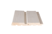 19 x 96 mm nord. Fi. Profilbretter weiß grundiert, u/s Hobelfallend, gehobelt, Bund: 6 St., Länge: 390 / 420 / 450 / 480 / 510 cm