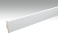 16 x 80 x 2380 mm Meister Fußleiste Folienummantelt 16 MK, leicht gerundet fol. MDF-Kern weiß 2222, streichfähig (Metallclip MK)