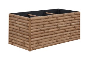 FINJA XL Halbpalisadenhochbeet, braun, 187x87x77cm, VE: 1, Art.-Nr.: 61085