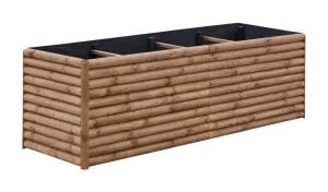 FINJA XXL Halbpalisadenhochbeet, braun, 247x87x77cm, VE:...