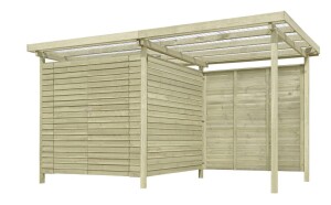 Gerätehaus Stockholm, 408x244x225cm, VE: 1, Art.-Nr.: 65022 (Ab Lager Lübbecke / Verfügbarkeit auf Anfrage)