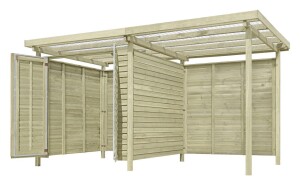 Gerätehaus Stockholm, 408x244x225cm, VE: 1, Art.-Nr.: 65022