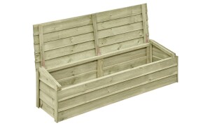 PRIMO Holzbox mit Klappdeckel, grün, 147x43x39cm, VE: 6, Art.-Nr.: 67064 (Ab Lager Lübbecke / Shop nur auf Anfrage / LZ ca. 3 - 4 Wochen)