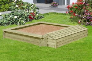 PRIMO Holzbox mit Klappdeckel, grün, 147x43x39cm, VE: 6, Art.-Nr.: 67064