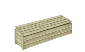 PRIMO Holzbox mit Klappdeckel, grün, 147x43x39cm, VE: 6, Art.-Nr.: 67064