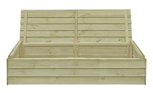 PRIMO Holzbox mit Klappdeckel, grün, 147x43x39cm, VE: 6, Art.-Nr.: 67064