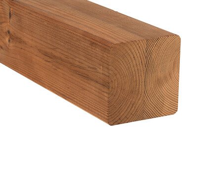 88 x 88 x 3000 mm Thermisch modifizierte Thermoholz Kiefer mit Hobelfehlern, Rissen und offenen Leimfugen. Nur für den Nichtsichtbaren Einsatz geeignet (Eingabe bei Bestellung / Menge = Lfm.)