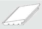24/14 x 152 mm Conus-Profil (Deckmaß 131 mm) "Accoya" RAL 9016 weiß deckend, geholbelt oder strukturiert, Sichtseite gerundet, Standardlänge: 4,80 m