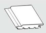 22 x 174 mm Magnum-Profil (Deckmaß 151 mm) "Accoya" RAL 9016 weiß deckend, geholbelt oder strukturiert, 30 Grad Schräge, Sichtseite gerundet, Standardlänge: 4,80 m