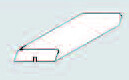 22 x 70 mm Rhombus-Profil "Accoya" RAL 9016 weiß deckend, geholbelt oder strukturiert, 15 Grad Schräge Sichtseite gerundet, Standardlänge: 4,80 m