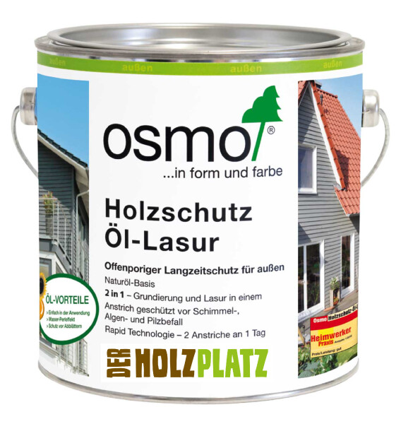 OSMO Waldsofa Holzschutz Öl-Lasur Quarzgrau-907, Literpreis: 34,60 Euro, Gebinde: 0,75